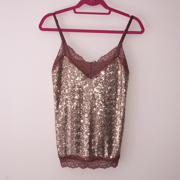 Intimissimi Sequin & lace camisole top. S - Picture 1 of 11